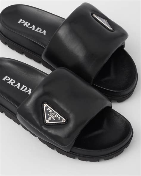 prada patent leather slides|prada straw sandals.